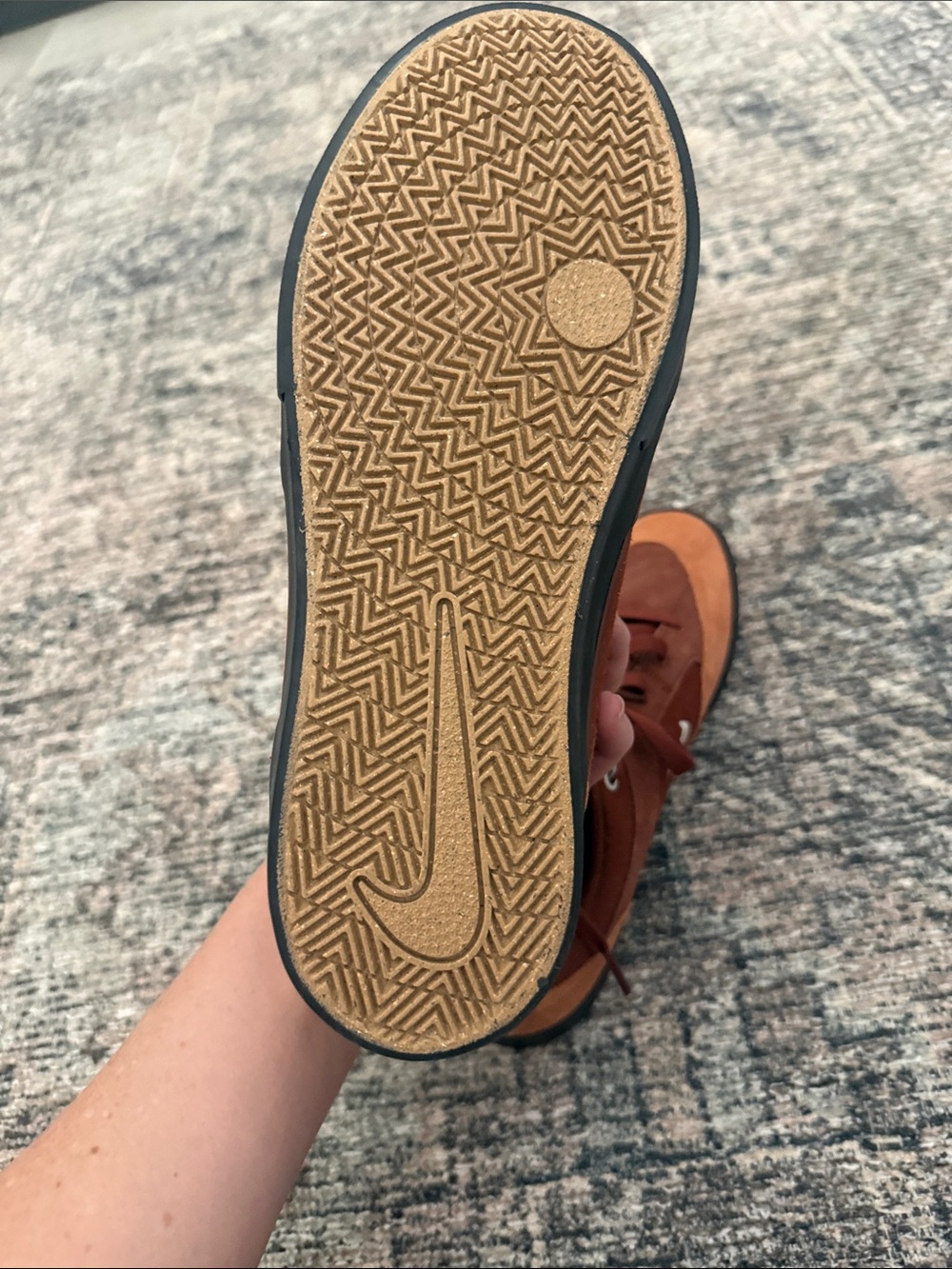 Nike SB Malor Skate Shoe - Cinnamon Dark Russet with Black Sole - Picture 8 of 9